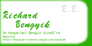 richard bengyik business card